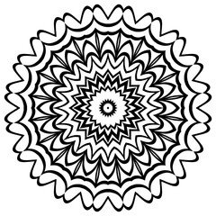 Ornamental circle pattern. Hand draw Mandala. Vintage decorative elements. vector illustration.
