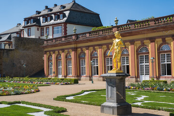 View towards the orangery of the castle in Weilburg an der Lahn / Germany 