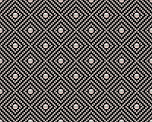 Black luxury background with small pearls and rhombuses. Seamless vector illustration. 