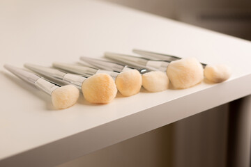 Set of ebrushes for face makeup