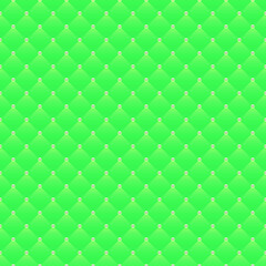 Green luxury background with small pearls and rhombuses. Seamless vector illustration. 