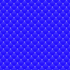 Blue luxury background with small pearls and rhombuses. Seamless vector illustration. 