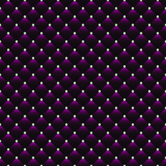 Plum luxury background with small pearls and rhombuses. Seamless vector illustration. 