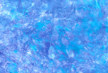 Abstract fluid art background. Blue, purple and white colors mix together. Beautiful creative print. Abstract art hand paint. Original artwork. Color splashing on paper. Interior picture