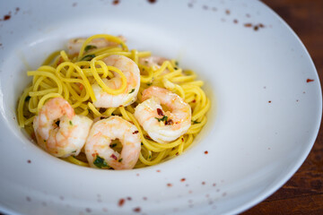 delicious home made AOP with fresh shrimps