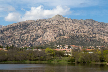 Fototapeta na wymiar La Pedriza is a large granite batholith located on the southern slope of the Sierra de Guadarrama