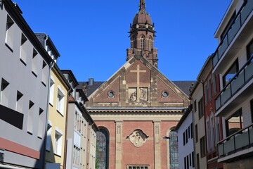 Fototapeta na wymiar St Dionysius in Krefeld, Germany. Landmark of Germany.