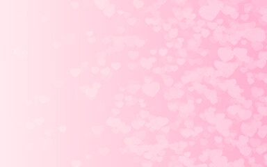 Valentine day pink hearts on pink background.