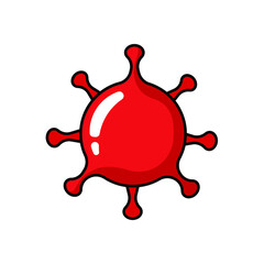 Coronavirus in drawing style isolated vector. icon in trendy simple style isolated on white background. Symbol for your web site design, logo, app, UI. Vector illustration, EPS