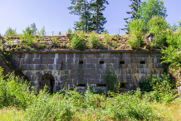 Rampart to has become overgrown by nature