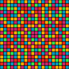 Colorful tile squares. Multicolored decor same tile.