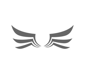 abstract logo with wings. vector illustration