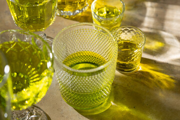 champagne glasses on a table