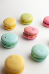 Сolored macaroon on a white background