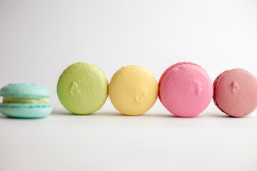Сolored macaroon on a white background