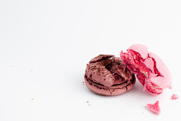 Сolored macaroon on a white background