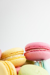 Сolored macaroon on a white background