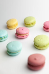 Сolored macaroon on a white background