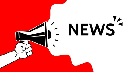 News, Promotion concept symbol design. Simple element illustration. . Online web and mobile. promote bullhorn marketing. .Vector background