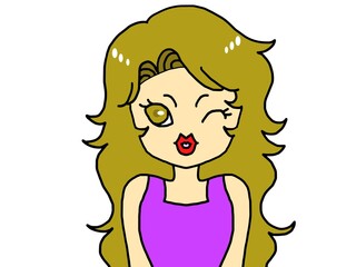 プロフィール画像やSNSのアイコンに使えるのお姉さんのイラスト