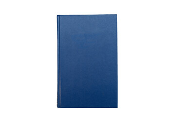 Blue hardcover book isolated on white background