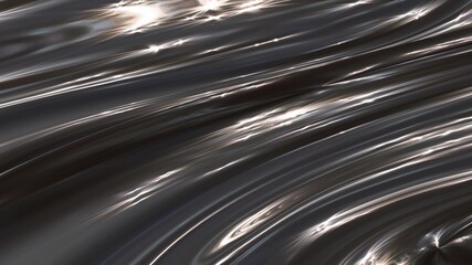 Background movement of abstract gray matter in 3d. Waves of lines of unreal space.
