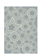 Abstract figures, created by the author's brush of bright saturated tones, for design .