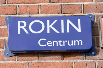 Street Sign Rokin At Amsterdam The Netherlands 24-2-2021