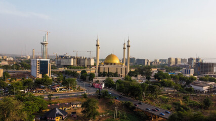 Fototapeta premium Wide view of Abuja City metropolis