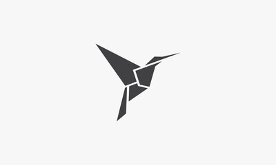 hummingbird vector illustration on white background. creative icon. © Rasendria