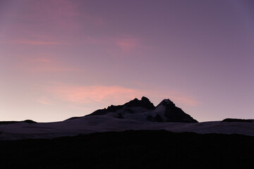 sunset in the mountains