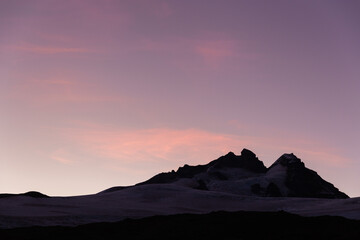 sunset in the mountains