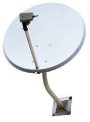 satellite dish antenna isolated on white