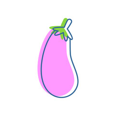 Eggplant symbol. Vegetable icon. vector illustration