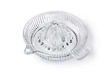  Glass vintage orange press on white background