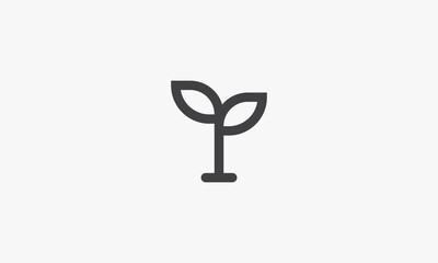 plant vector illustration on white background. creative icon.