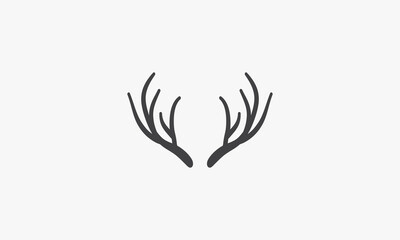 deer antler vector illustration on white background. creative icon.