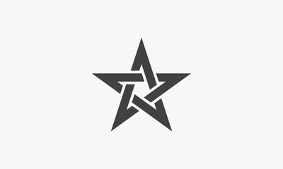 pentagram vector illustration on white background. creative icon.