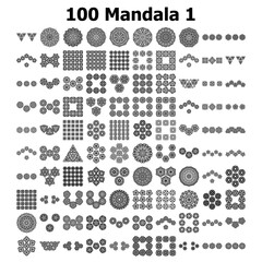 Various Pattern collections - 100. Mandala pattern set.