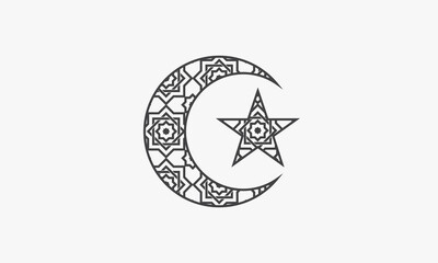 pattern ornament islamic symbol. vector illustration. isolated on white background.