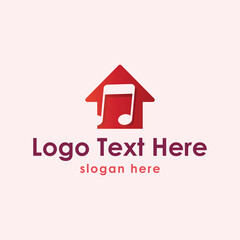 House Music logo design template