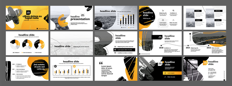 Vector slides for presentation. You can be edited by Adobe Illustrator. Powerpoint presentation can also be done for this. Easy to edit and you can replace your own photos and color as well as text.