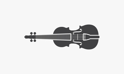 violin icon. vector illustration. isolated on white background.