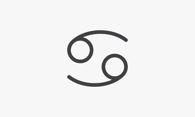 cancer horoscope icon. vector illustration. isolated on white background.