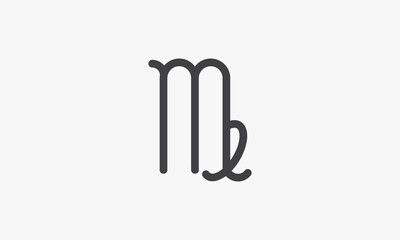 virgo horoscope icon. vector illustration. isolated on white background.