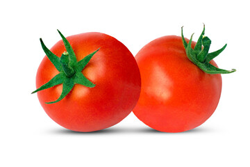 Tomato isolated. tomato on white background. tomato clipping path. full depth of field.