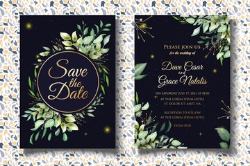 Luxury Floral Wedding Invitation Card Template