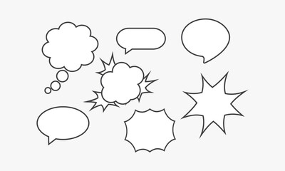 comic bubble icon. design template.