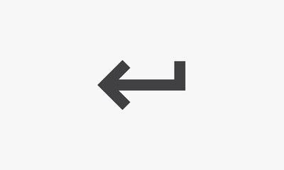 Fototapeta premium arrow enter icon button. isolated on white background.