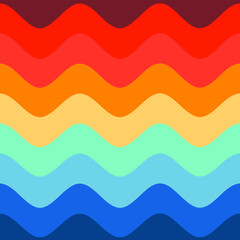 Abstract Colorful Waves. Vector Illustration for Your Graphic Design, Banner, Wallpaper or Poster.